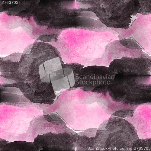 Image of colorful pattern water texture pink, black paint abstract color 