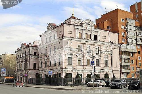 Image of V. I. Rabinovich's house. Architecture monument. Tyumen, Russia.