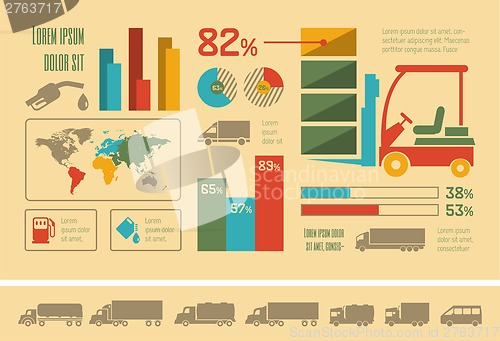 Image of Transportation Infographic Template.