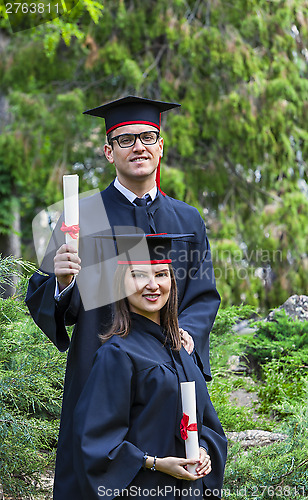 Image of Couple in the Graduation Day