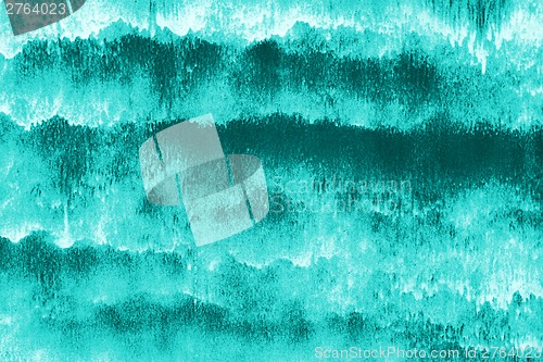 Image of Abstract turquoise wavy surface