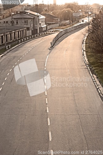 Image of Four way paved road in Lviv, Ukraine
