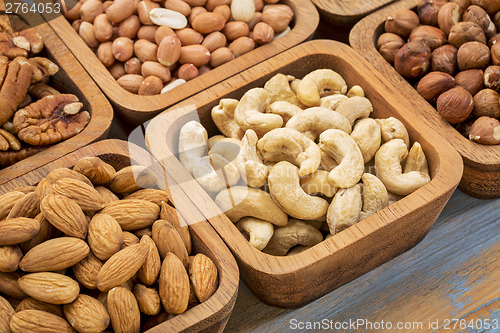 Image of cashew and other nuts abstract