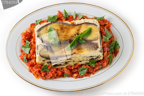 Image of Vegetable lasagne top view