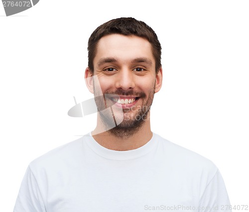 Image of portrait of smiling young handsome man