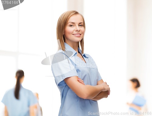 Image of smiling female doctor or nurse