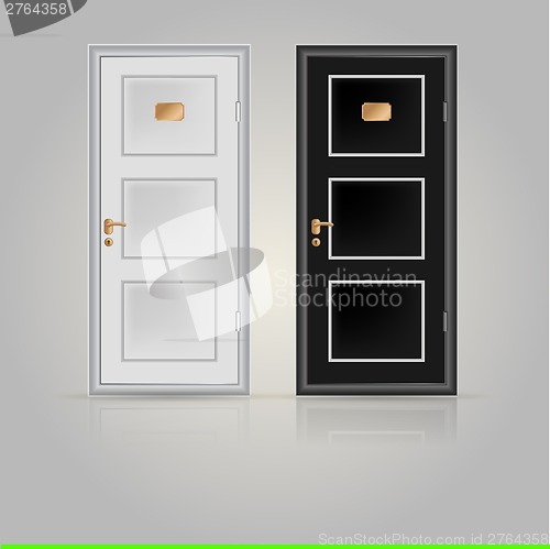 Image of Illustration of closed doors