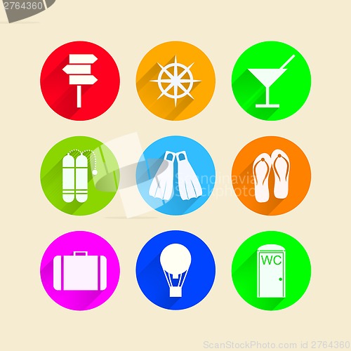 Image of Flat icons for leisure
