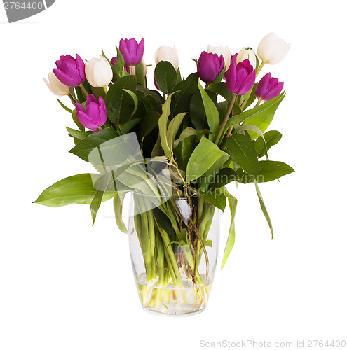 Image of Messy bouquet of tulips