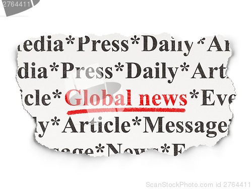Image of News concept: Global News on Paper background