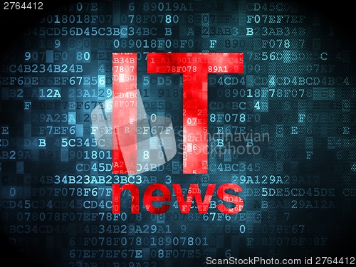 Image of News concept: IT News on digital background