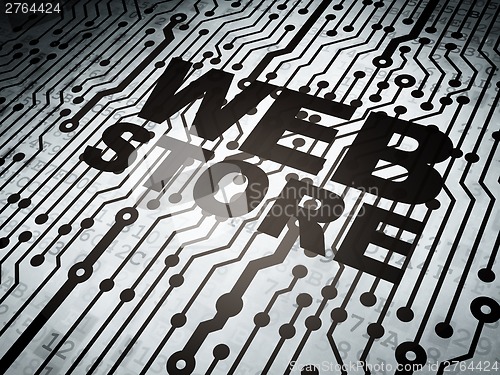 Image of Web design concept: circuit board with Web Store