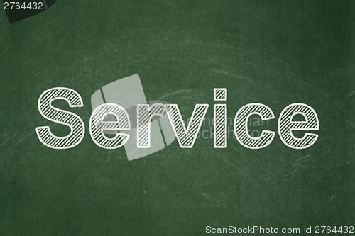 Image of Finance concept: Service on chalkboard background