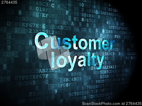 Image of Advertising concept: Customer Loyalty on digital background