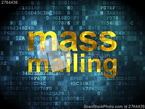 Image of Marketing concept: Mass Mailing on digital background