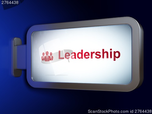 Image of Finance concept: Leadership and Business People on billboard background