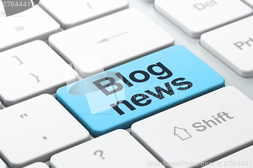 Image of News concept: Blog News on computer keyboard background