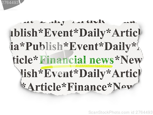 Image of News concept: Financial News on Paper background