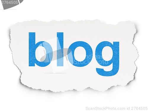 Image of Web development concept: Blog on Paper background