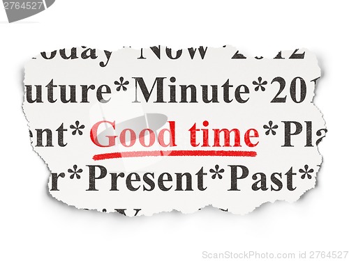 Image of Time concept: Good Time on Paper background