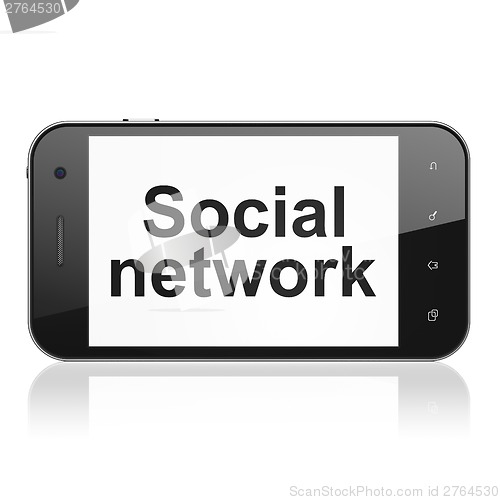 Image of Social media concept: Social Network on smartphone