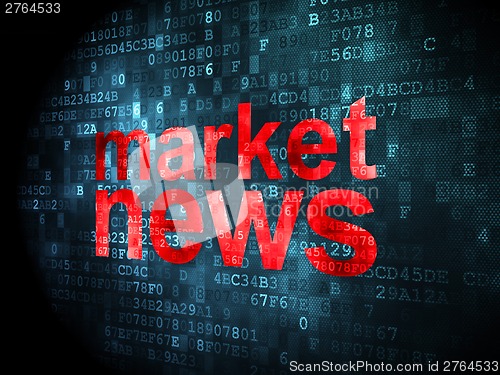 Image of News concept: Market News on digital background