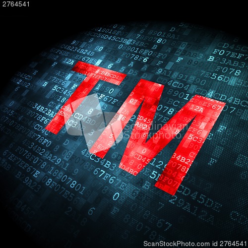 Image of Law concept: Trademark on digital background