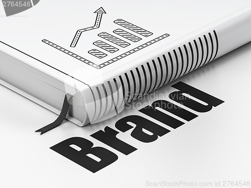 Image of Marketing concept: book Growth Graph, Brand on white background