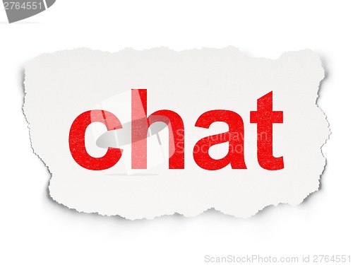 Image of Web design concept: Chat on Paper background