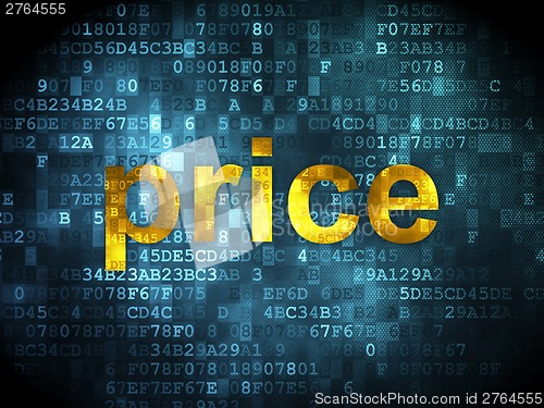 Image of Marketing concept: Price on digital background