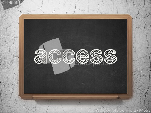 Image of Safety concept: Access on chalkboard background