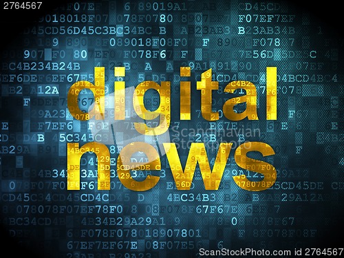 Image of News concept: Digital News on digital background