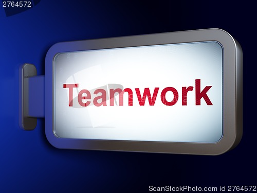 Image of Business concept: Teamwork on billboard background