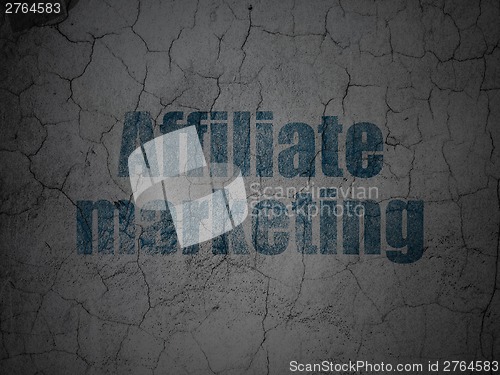 Image of Finance concept: Affiliate Marketing on grunge wall background