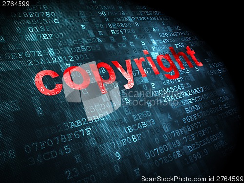 Image of Law concept: Copyright on digital background