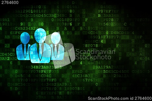 Image of Marketing concept: Business People on digital background