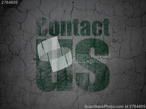 Image of Advertising concept: Contact Us on grunge wall background