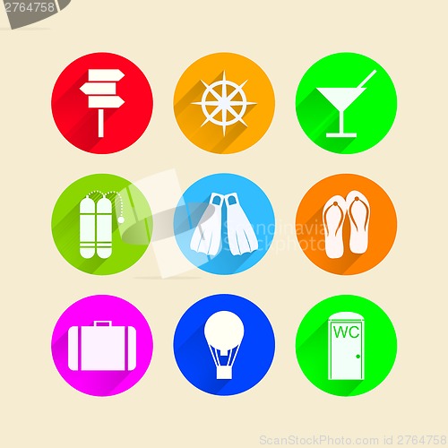 Image of Flat icons for leisure