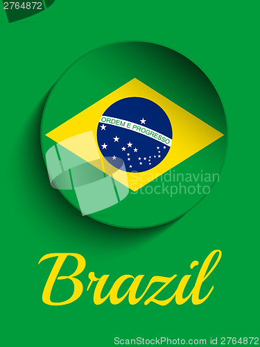 Image of Brazil 2014 Letters with Brazilian Flag