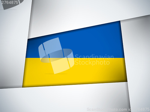 Image of Ukraine Country Flag Geometric Background