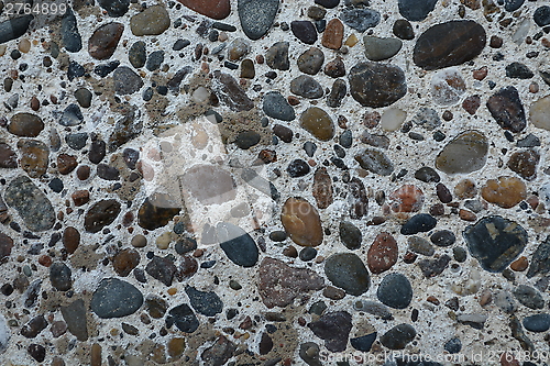 Image of  Pebble concrete wall