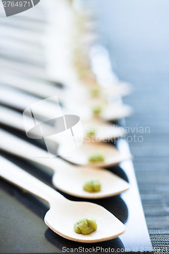 Image of Wasabi paste on spoons