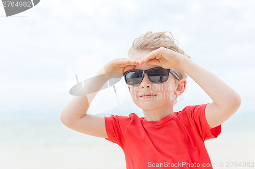 Image of little boy at vacation