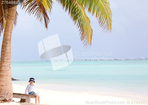 Image of little boy at vacation