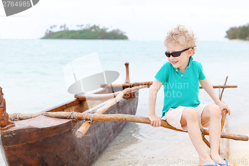 Image of little boy at vacation