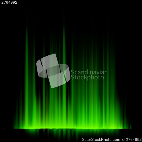 Image of Green northern lights, aurora borealis. EPS 10