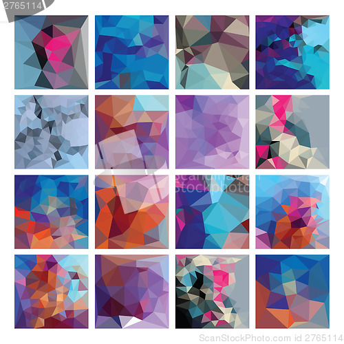 Image of Polygonal  vector background set.