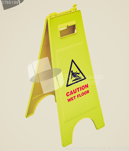 Image of Retro look Wet Floor sign