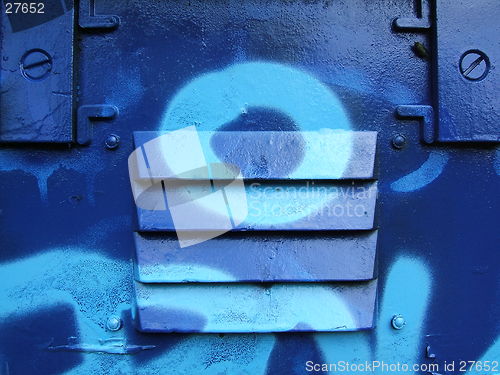 Image of Tagged door close-up