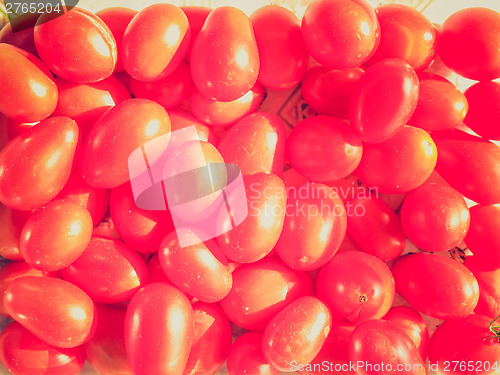 Image of Retro look Cherry tomato background